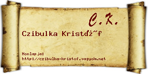 Czibulka Kristóf névjegykártya