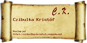 Czibulka Kristóf névjegykártya
