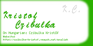 kristof czibulka business card